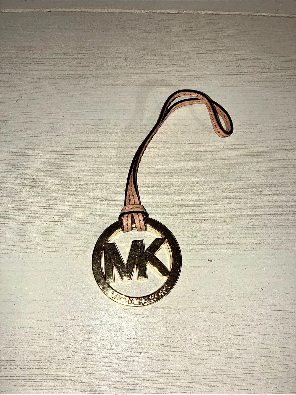 Michael Kors Gold & Brown Bag Charm Like New